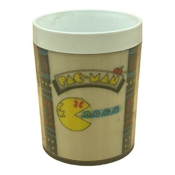 Vintage 1980 Pac-Man Holographic Coffee Mug Lenticular Printing Plastic Cup - Picture 1 of 9